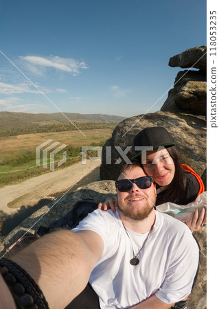 Couple Selfie on Rocky Outcrop Couple Selfie on Rocky Outcrop 118053235