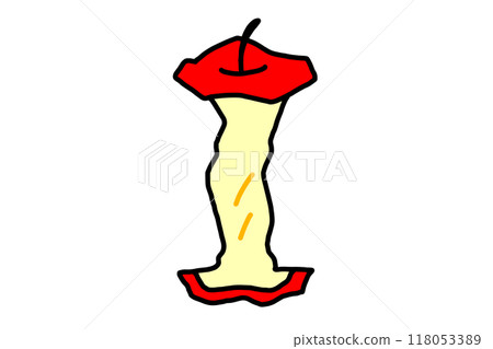 Red apple core 118053389