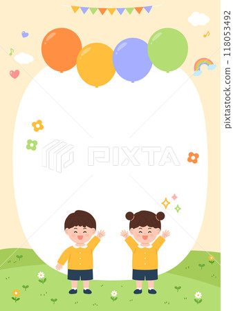 Vector illustration of cute children. 118053492