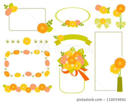 非洲菊標題框架集 非洲菊標題框架集 118054692