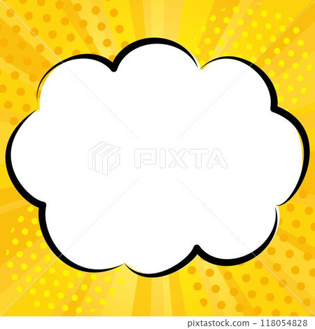 Pop comic-style background with cloud speech bubbles and radiation, square Pop comic-style background with cloud speech bubbles and radiation, square 118054828