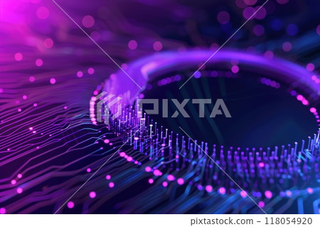 Abstract telecom technology ultimate connect background. Generative AI 118054920