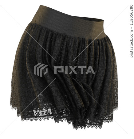 3D Black lace skirt 3D Black lace skirt 118056290