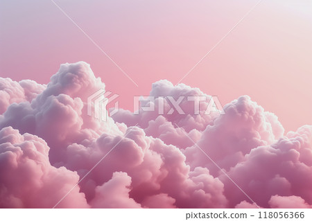 Clouds and pink background AI generated material 118056366