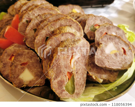 roasted pork meat 118056394