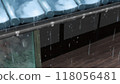 The veranda where it is raining 118056481