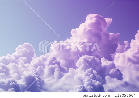 雲朵和紫色背景AI生成素材 118056604