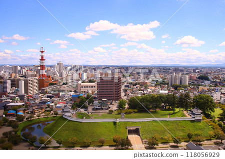 從宇都宮市政廳看到的宇都宮市街景（JR宇都宮站方向） 118056929