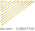 Yellow gold lines diagonal halfway on white background  118057330