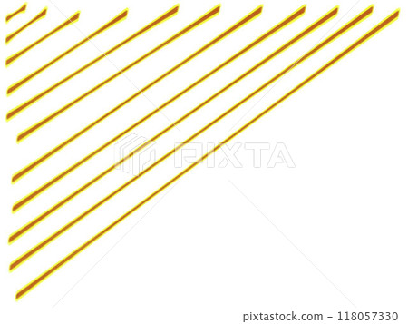 Yellow gold lines diagonal halfway on white background  118057330