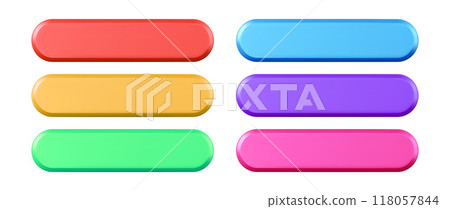 3D colored button. 118057844