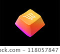 Pink yellow shop keyboard button 118057847