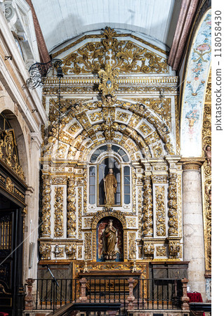 Interior of Igreja de Santa Maria Graca, Se de Setubal, Portugal Interior of Igreja de Santa Maria Graca, Se de Setubal, Portugal 118058430