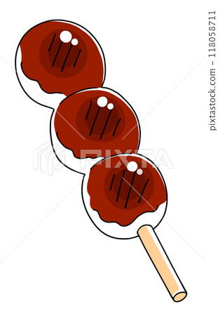 Loose and simple mitarashi dango (solid color) Loose and simple mitarashi dango (solid color) 118058711