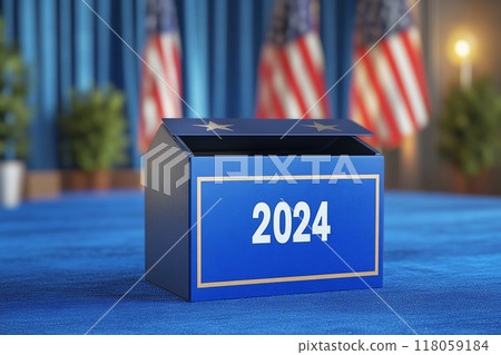2024 American election predition design concept. 118059184
