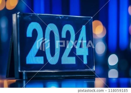 2024 American election predition design concept. 118059185
