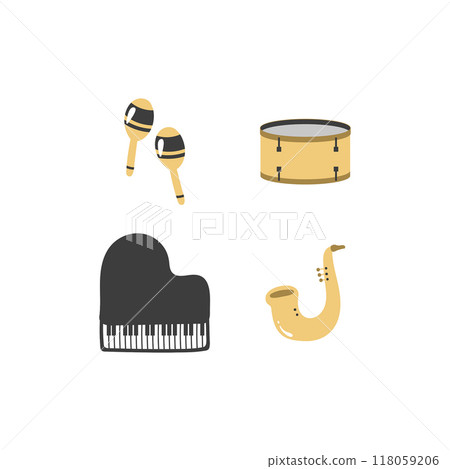Set of musical instrument icons Set of musical instrument icons 118059206
