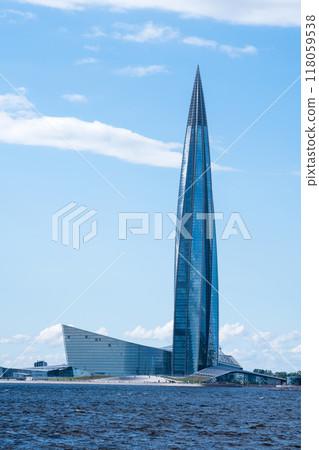 view of the Lakhta Center skyscraper view of the Lakhta Center skyscraper 118059538