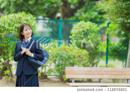 High school girl in the park 118059801