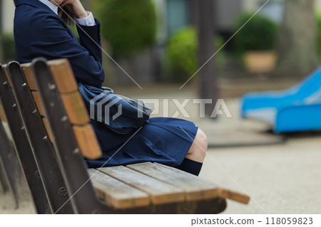 High school girl in the park 118059823