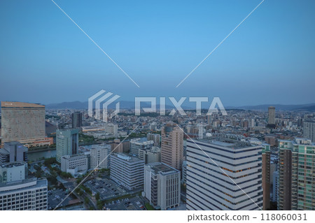 May 16 2024 Twilight Over Fukuoka City, Peaceful Fukuoka Skyline 118060031