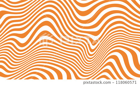 Wavy caramel background. Vector pattern with candy texture. Liquid chocolate illustration 118060571