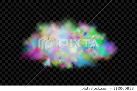Background of an explosion of colorful smoke clouds.Multicolor fog with blue and yellow particles.Explosions of color powder. Background of an explosion of colorful smoke clouds.Multicolor fog with blue and yellow particles.Explosions of color powder. 118060938