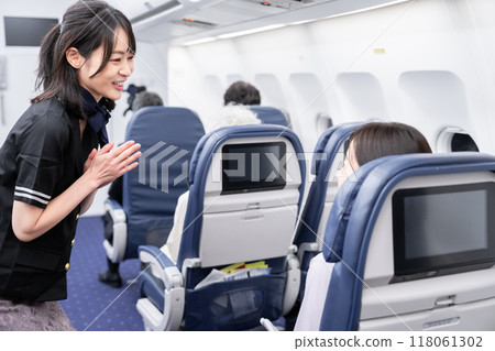 Inside the plane of an airplane Inside the plane of an airplane 118061302