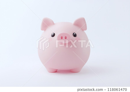 Cute three-dimensional pink pig 118061470