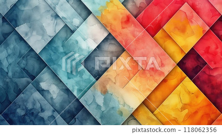 Abstract colorful geometric pattern with various shades and textures. 118062356