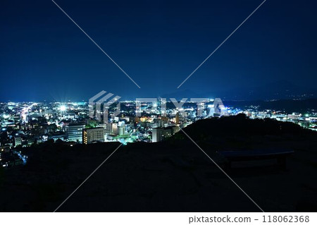 Night view from the ruins of Yonago Castle 118062368