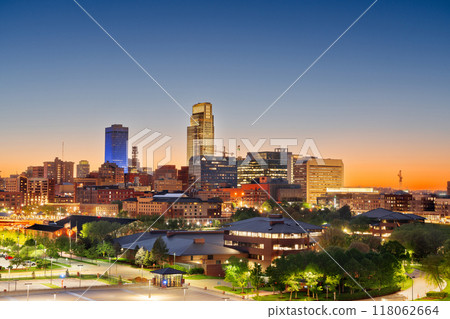 Omaha, Nebraska, USA Downtown Cityscape 118062664