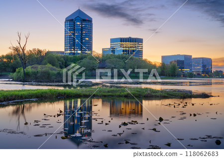 Bloomington, Minnesota, USA on Lake Normandale 118062683