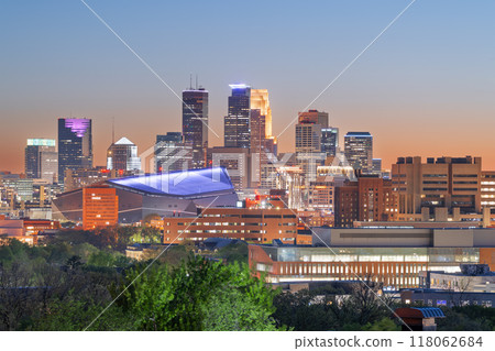 Minneapolis, Minnesota, USA Downtown City Skyline 118062684