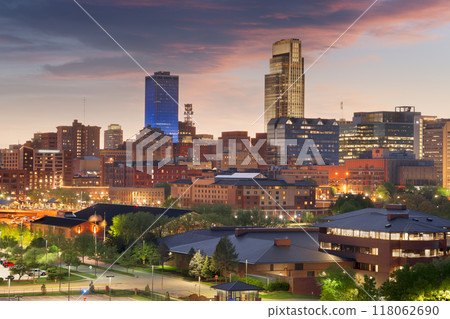 Omaha, Nebraska, USA Downtown Cityscape 118062690