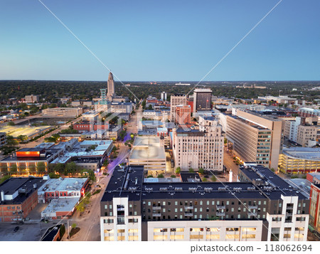 Lincoln, Nebraska, USA Downtown City Skylin 118062694