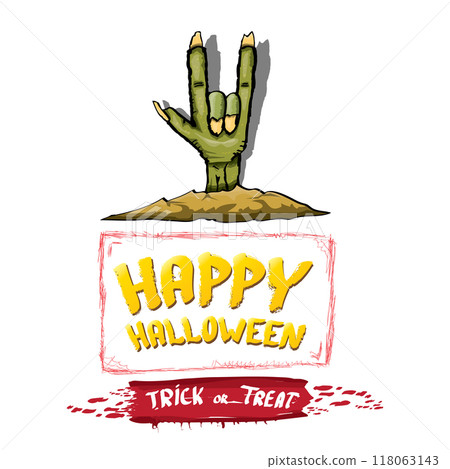 Happy halloween doodle design elements set isolated on white background. vector happy halloween greeting card with zombie hand. vector illustration Happy halloween doodle design elements set isolated on white background. vector happy halloween greeting card with zombie hand. vector illustration 118063143