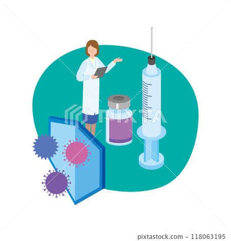 Illustration of vaccination 118063195