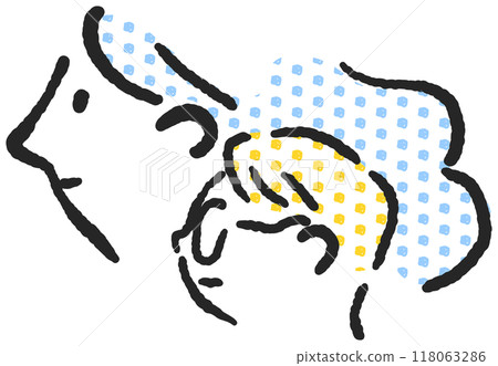 母親與孩子的簡介庫存插畫素材 母親與孩子的簡介庫存插畫素材 118063286