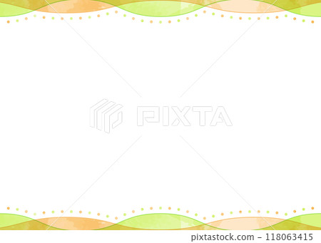 Simple curved design frame, background material, watercolor color Simple curved design frame, background material, watercolor color 118063415