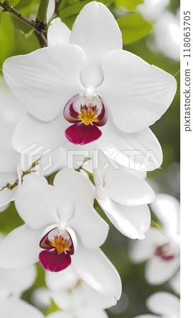 Close up of white flower illustration  118063705