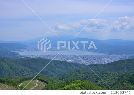 從高博地高原眺望諏訪湖 118063745