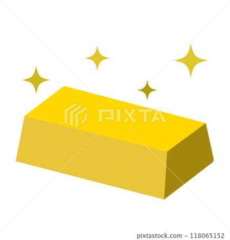 閃閃發光的金條插畫素材 118065152