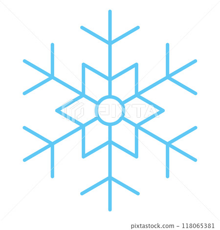 Snowflakes, line drawing icons, winter decoration materials Snowflakes, line drawing icons, winter decoration materials 118065381