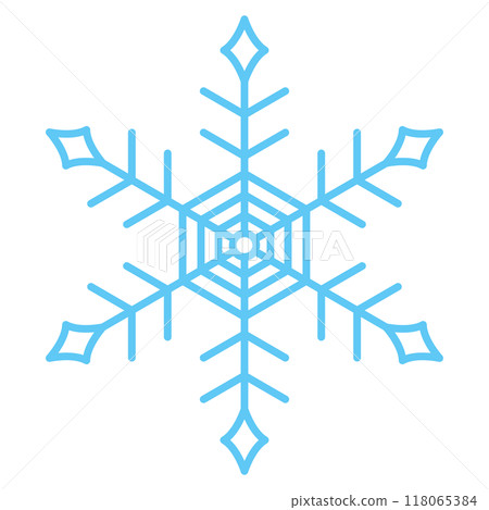 雪花、畫線圖示、冬季裝飾材料 雪花、畫線圖示、冬季裝飾材料 118065384