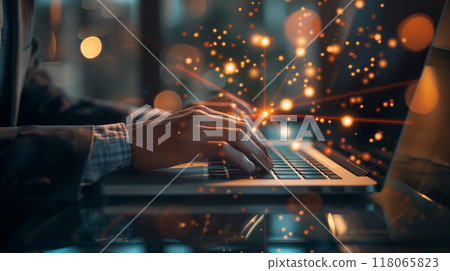 商人西裝工作手手背景光打字 商人西裝工作手手背景光打字 118065823