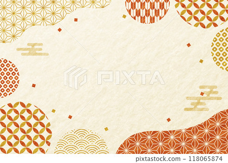 Autumn Japanese pattern frame Respect for the Aged Day/Year-end gift Autumn Japanese pattern frame Respect for the Aged Day/Year-end gift 118065874