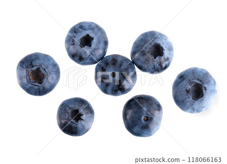 Fresh blueberry isolated on white background. Bilberry or whortleberry berries. Clipping path. Top view. Fresh blueberry isolated on white background. Bilberry or whortleberry berries. Clipping path. Top view. 118066163