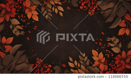 Autumn plant frame background image 118066550
