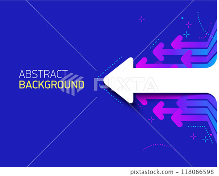 Abstract financial background with arrows Concept decrease. Vector illustration. 118066598